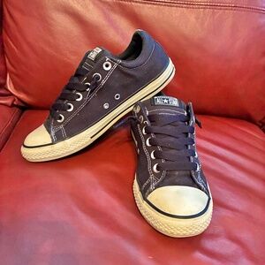 "Converse All Star" sneakers, 6 junior, 8 women's, black, EUC